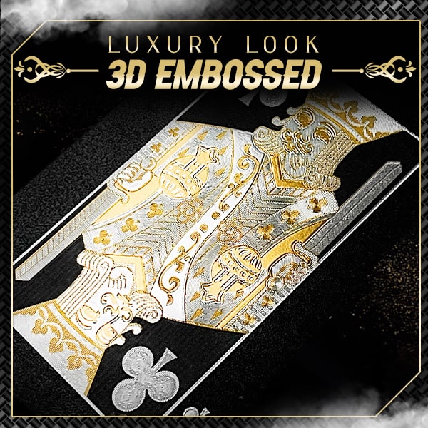 Schwarze goldene Luxe-Spielkarten