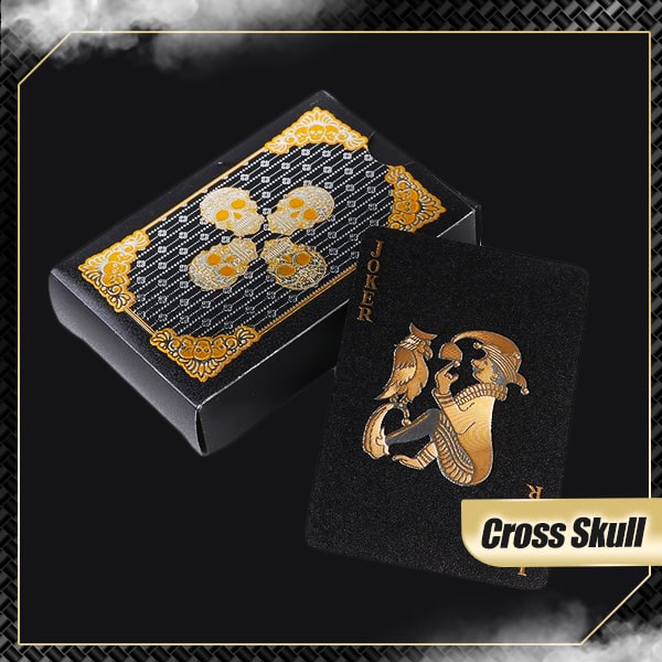 Schwarze goldene Luxe-Spielkarten