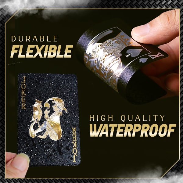 Schwarze goldene Luxe-Spielkarten