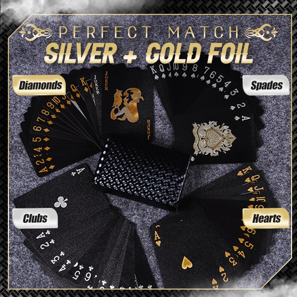 Schwarze goldene Luxe-Spielkarten