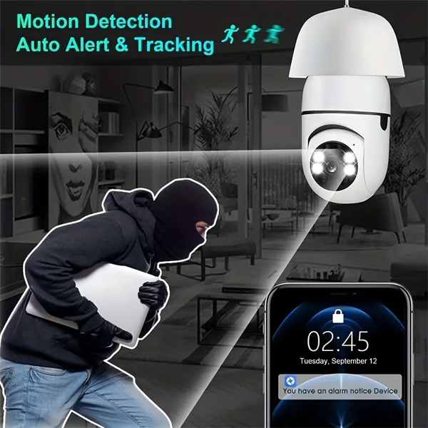 360° Light Bulb Security Camera