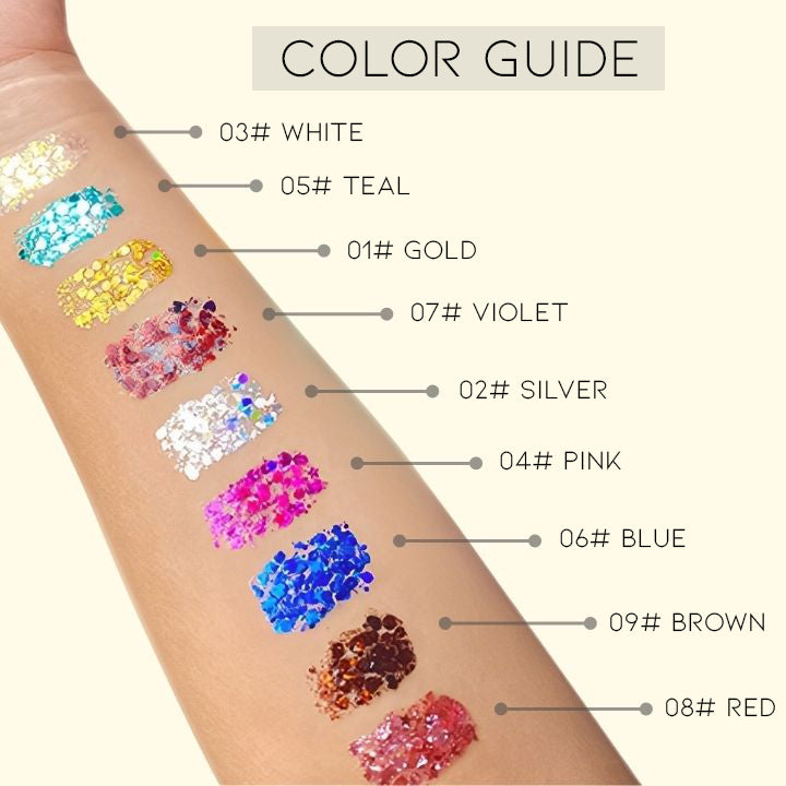 High Shine Body & Hair Large Glitter Gel Make-up Every Day And Night 