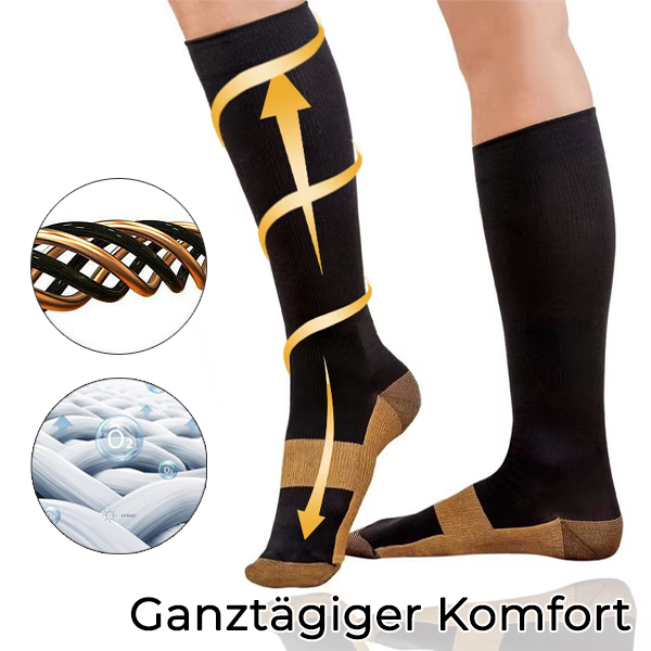 Fivfivgo™ Neuro Heilung Kupfer Socken für betäubende Fußschmerzen, Neuropathie oder Plantar Fasciitis