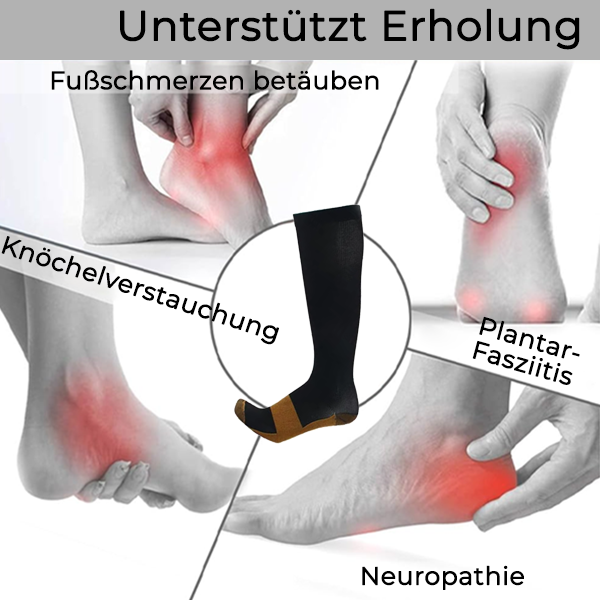 Fivfivgo™ Neuro Heilung Kupfer Socken für betäubende Fußschmerzen, Neuropathie oder Plantar Fasciitis