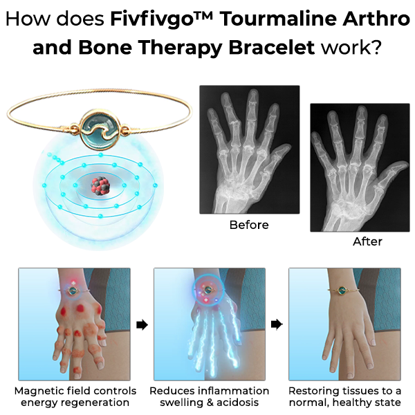 Bracciale per terapia artrosica e ossea con tormalina Fivfivgo™