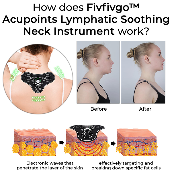 Fivfivgo™ akupisteiden lymfaattinen rauhoittava kaula-instrumentti