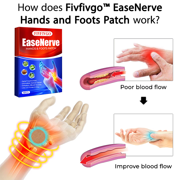 Fivfivgo™ EaseNerve Patch mains et pieds