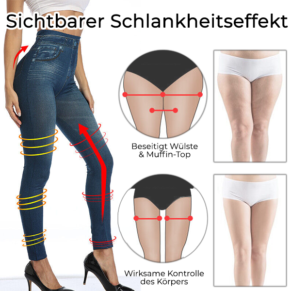 Fivfivgo™ Thermofleece-Jeggings aus Denim