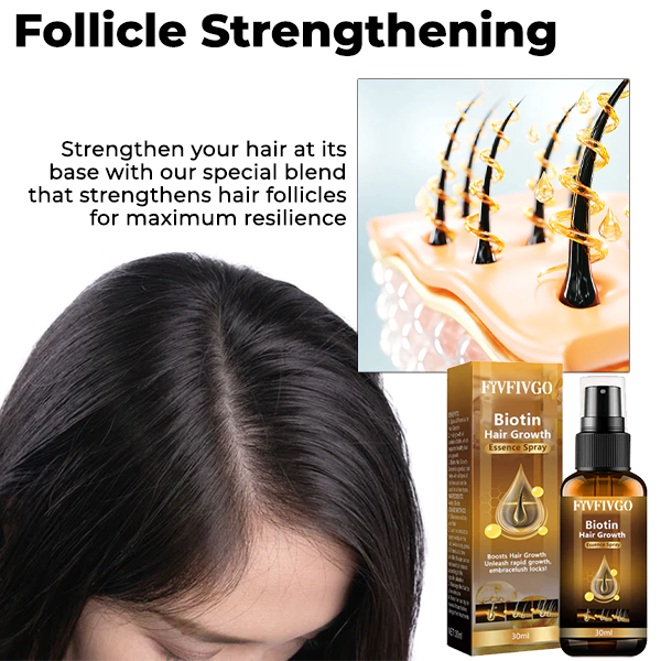 Fivfivgo™ Spray essence de croissance capillaire à la biotine