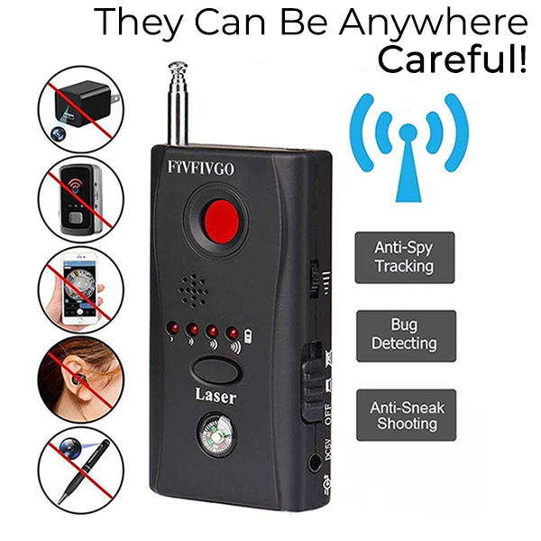 Fivfivgo™-Detektor für versteckte Kameras (mit integrierter HF- und GPS-Tracking-Erkennung)