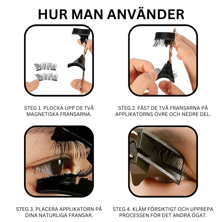 Fivfivgo™ 3D magnetiskt ögonfransset