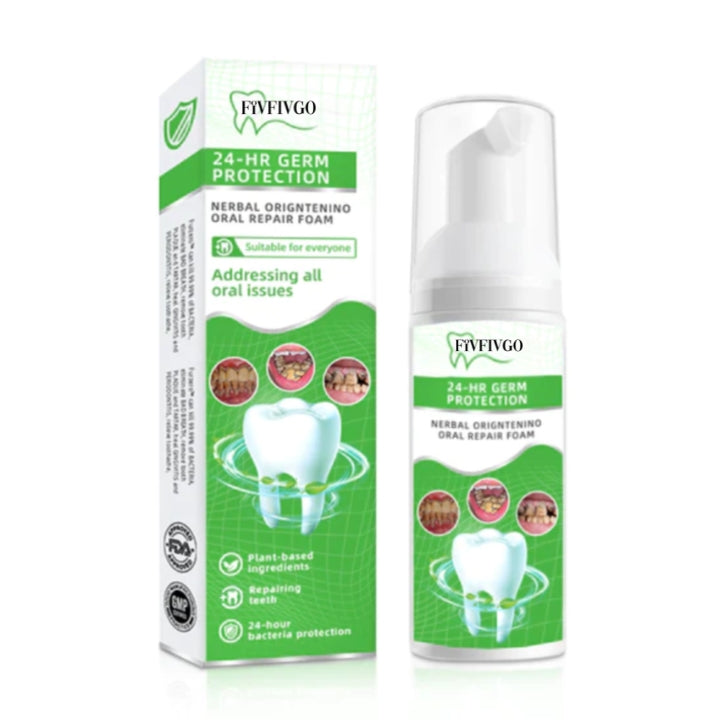 Fivfivgo™ Mousse réparatrice orale éclaircissante à base de plantes