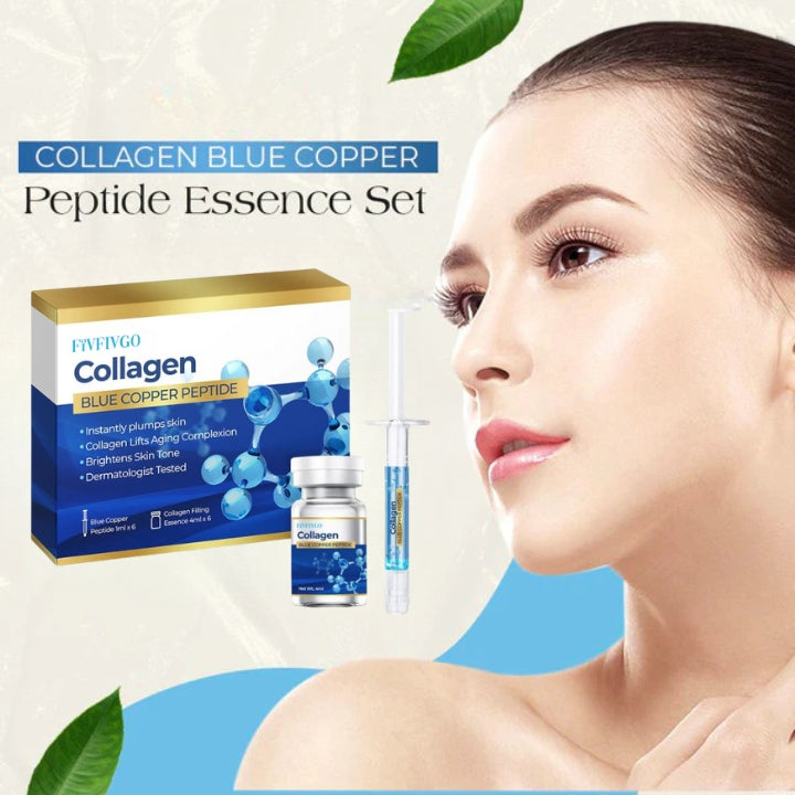 Fivfivgo™ Ensemble d'Essence de Peptide de Cuivre Bleu Collagène