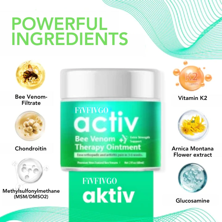 Fivfivgo™ ACTIV Bee Venom Joint and Bone Therapy Cream (Complete Body Recovery, Pure Natural Formula)