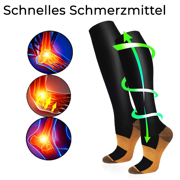 Fivfivgo™ Neuro Heilung Kupfer Socken für betäubende Fußschmerzen, Neuropathie oder Plantar Fasciitis
