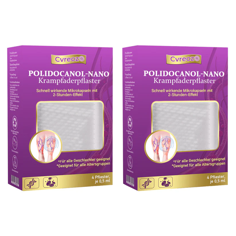 Cvreoz® Polidocanol-Nano-Pflaster gegen Krampfadern👩🏼‍⚕️Empfohlen von der Deutschen Gesellschaft für Phlebologie (DGP)🛡️💪