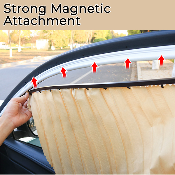 Slidable Magnetic Car Curtain for UV Protection