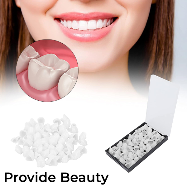 Fivfivgo™ Facettes de couronne dentaires temporaires pour le revêtement des dents molaires antérieures/postérieures