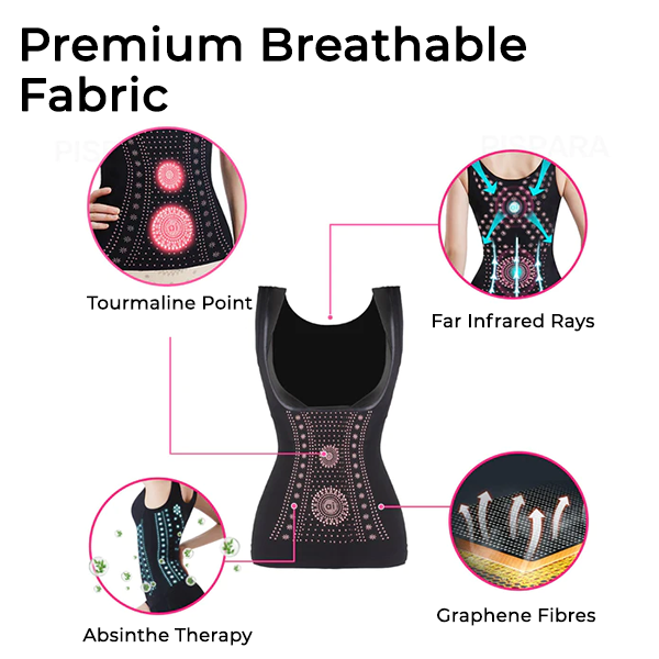 Fivfivgo™ IONsWear Gilet Sculptant en Tourmaline