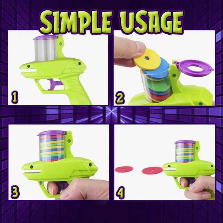 Flying saucer foam disk launcher