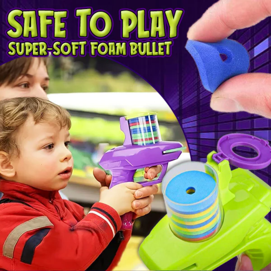 Flying saucer foam disk launcher