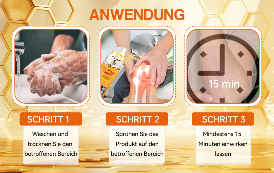 Fivfivgo™ Bienengift- und Kurkuma-Gelenk- und Knochenschmerzlinderungs-Spray (Spezialisiert auf Gelenk- und Arthritisbeschwerden & empfohlen von der AAOS)