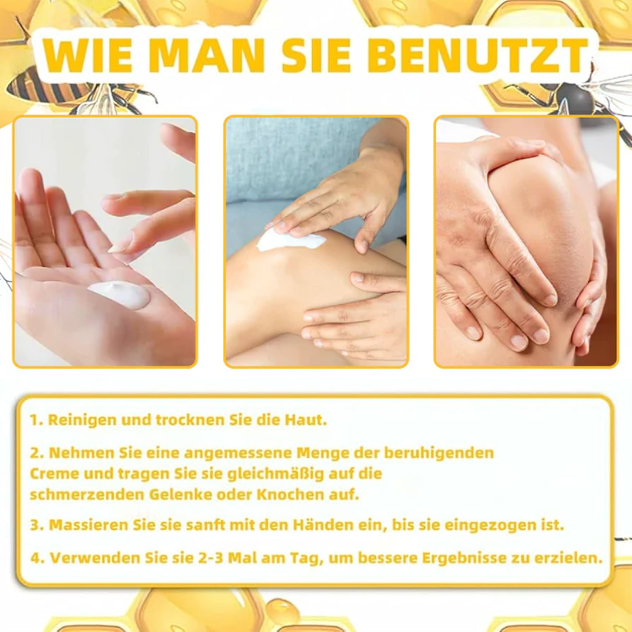 Fivfivgo™ Bienengift Fortgeschrittenes Gelenkt und Knochentherapie-Creme (Neuseeländischer Bienenextrakt - Spezialisiert auf orthopädische Erkrankungen und Arthritisschmerzen)