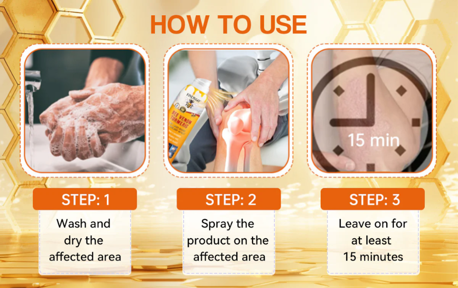 Fivfivgo® Bee Venom and Turmeric Joint and Bone Pain Relief Spray (Specialized in Joint and Arthritis Pain & Recommended by AAOS)