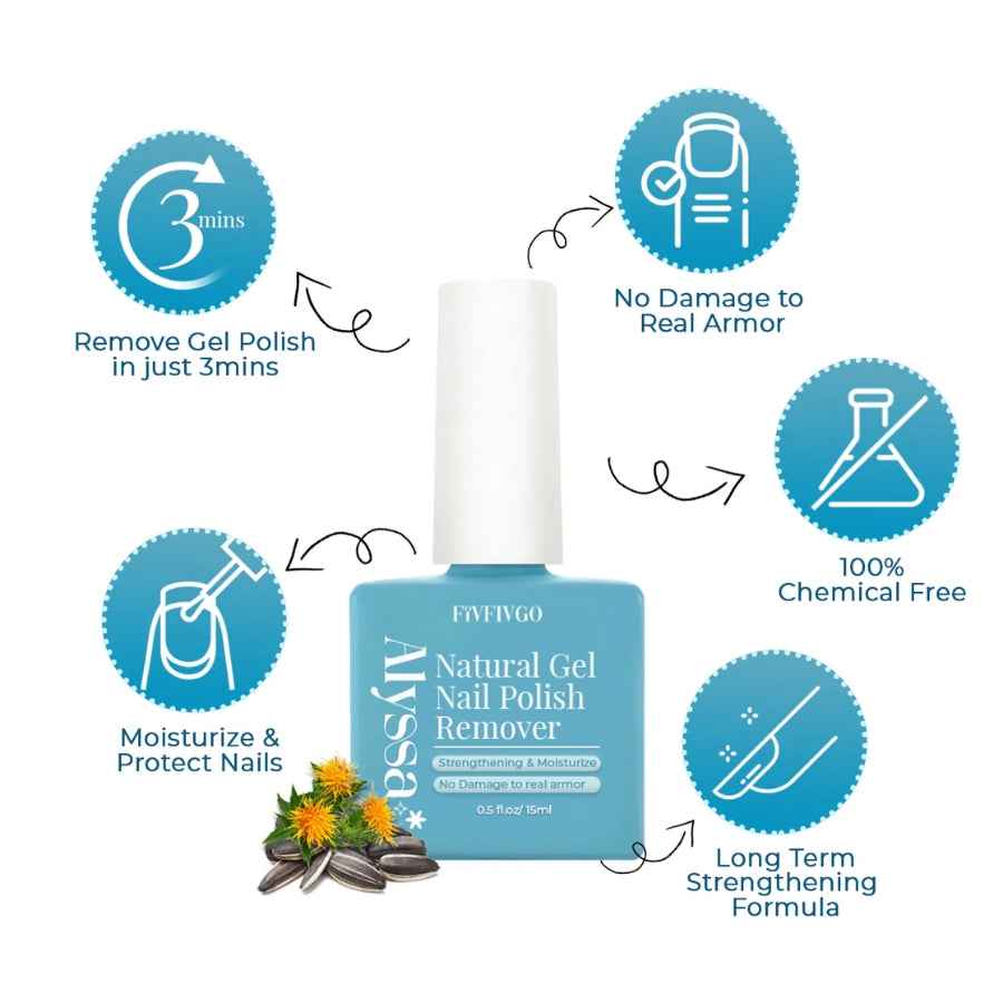 Fivfivgo™ Alyssa Natural Gel Nail Polish Remover