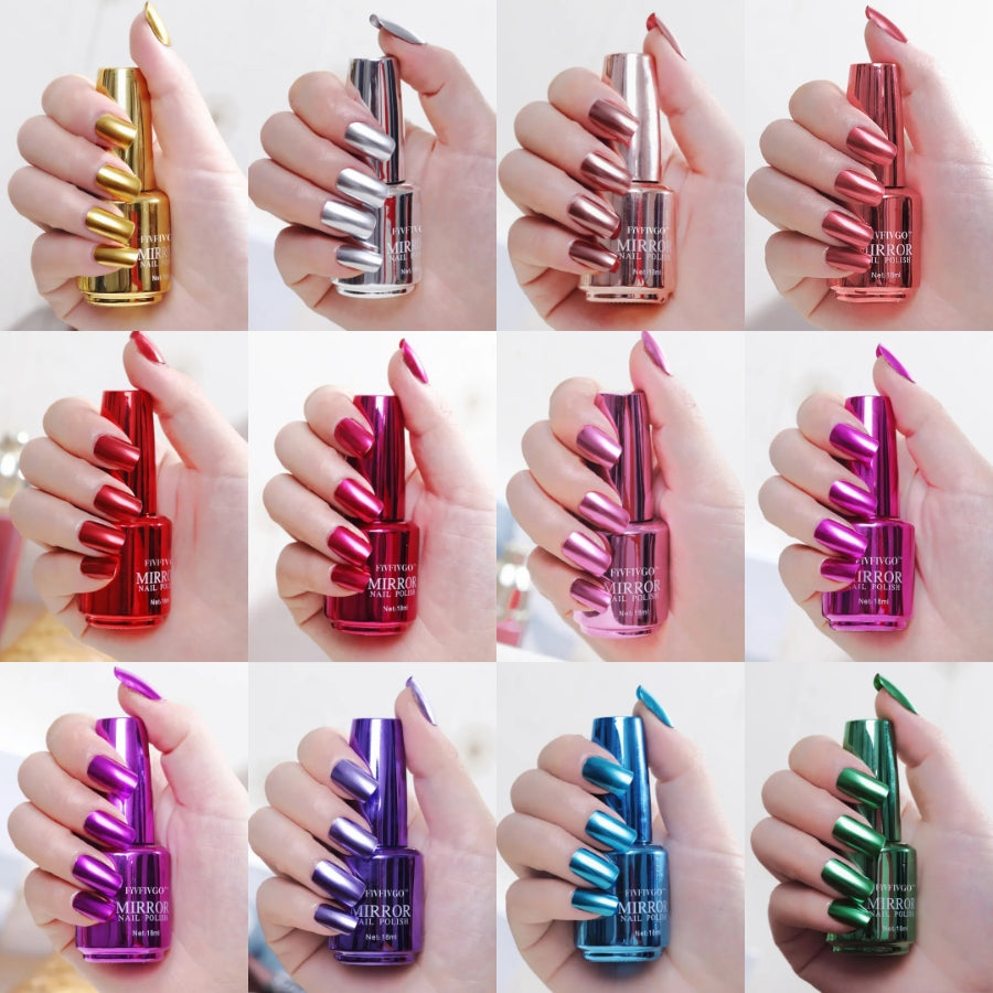 Fivfivgo™ Stunning Metallic Mirror Nails Polish