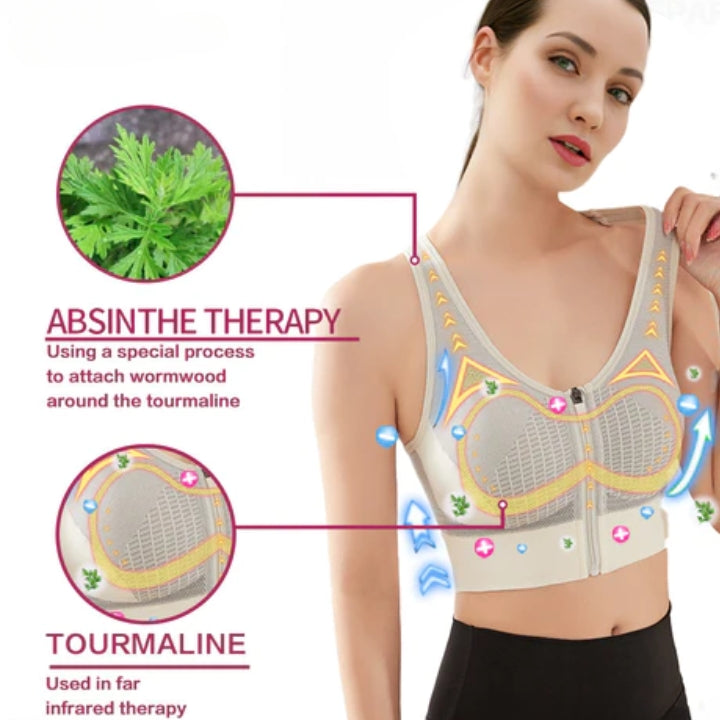 Fivfivgo™ Soutien-gorge de levage à ions négatifs intensifs, tissu technique en maille haute performance