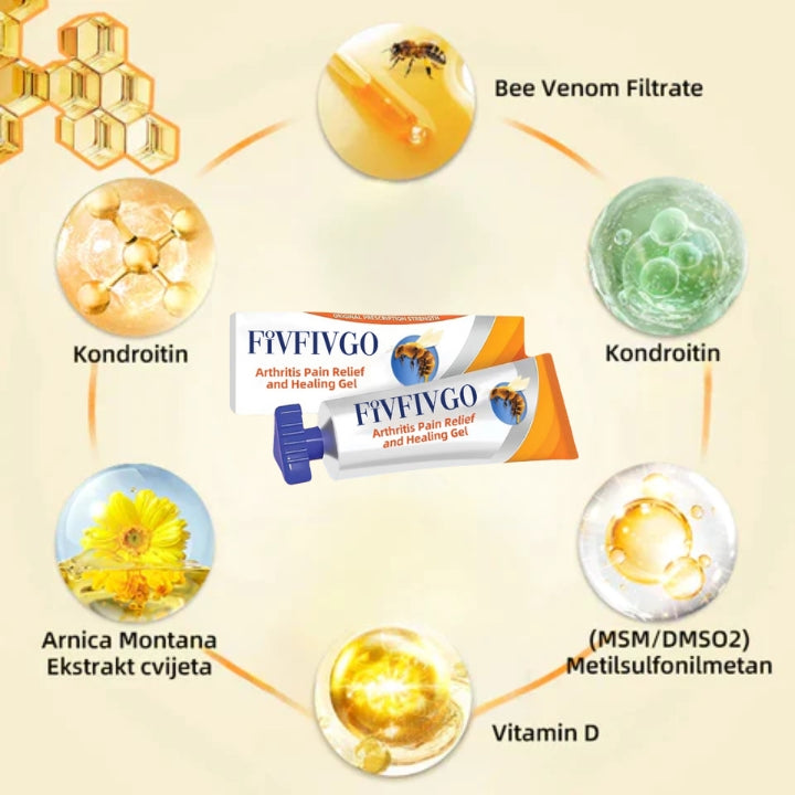 Fivfivgo™ Gel au Venin d'Abeille Canadien Pour Soulager les Douleurs Osseuses et Réparer les Blessures Osseuses