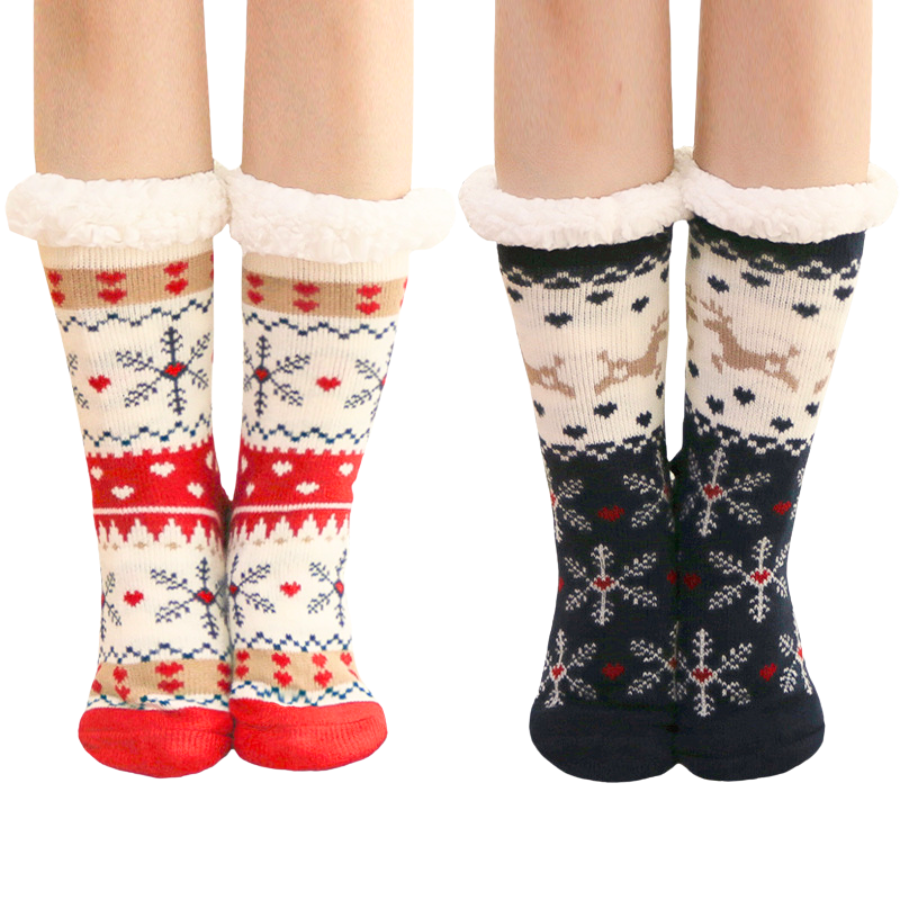 Ultradicke Kaschmir-Hausschuhsocken