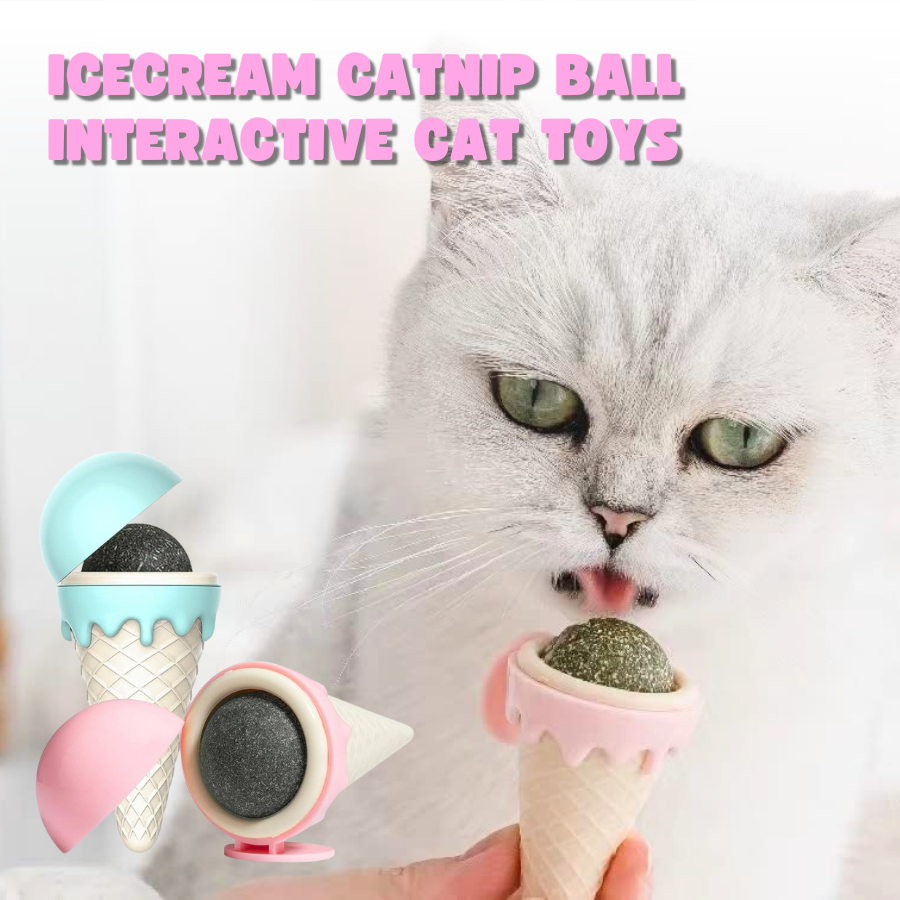 Icecream Catnip Ball Interactive Cat Toys