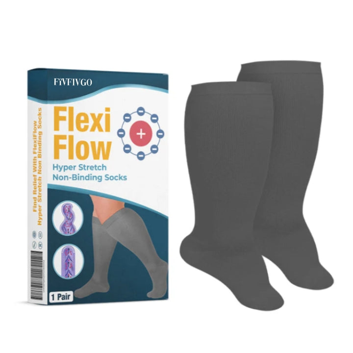 Fivfivgo™ FlexiFlow Hyper Étirer Chaussettes non contraignantes
