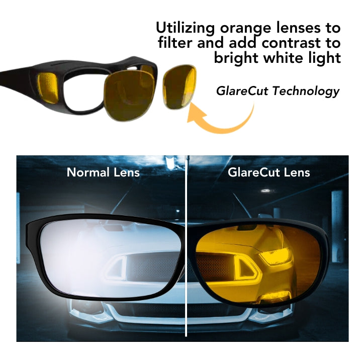 Lyseemin™ Lunettes de phare avec la technologie "GlareCut" (Conduire en toute sécurité la nuit)
