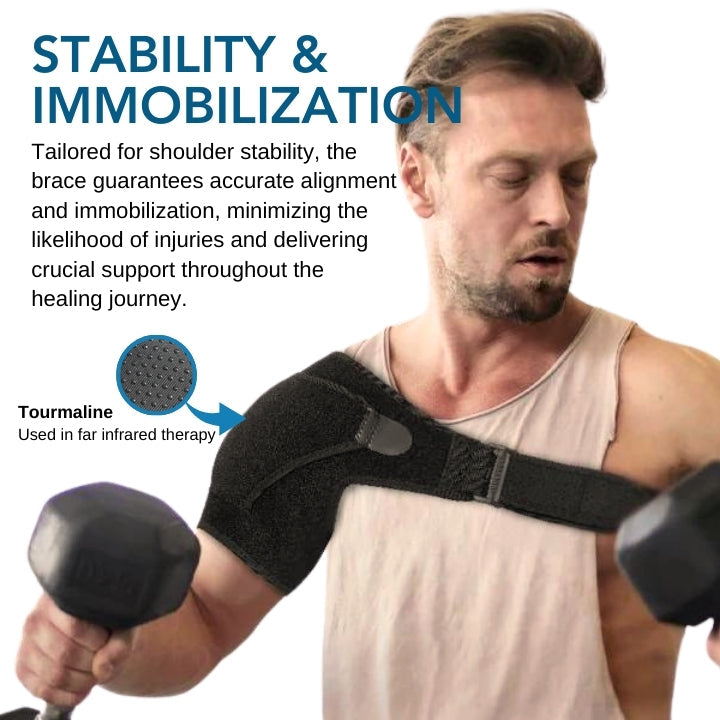 Fivfivgo™ ShoulderHeal Attelle de Compression Chauffante en Tourmaline