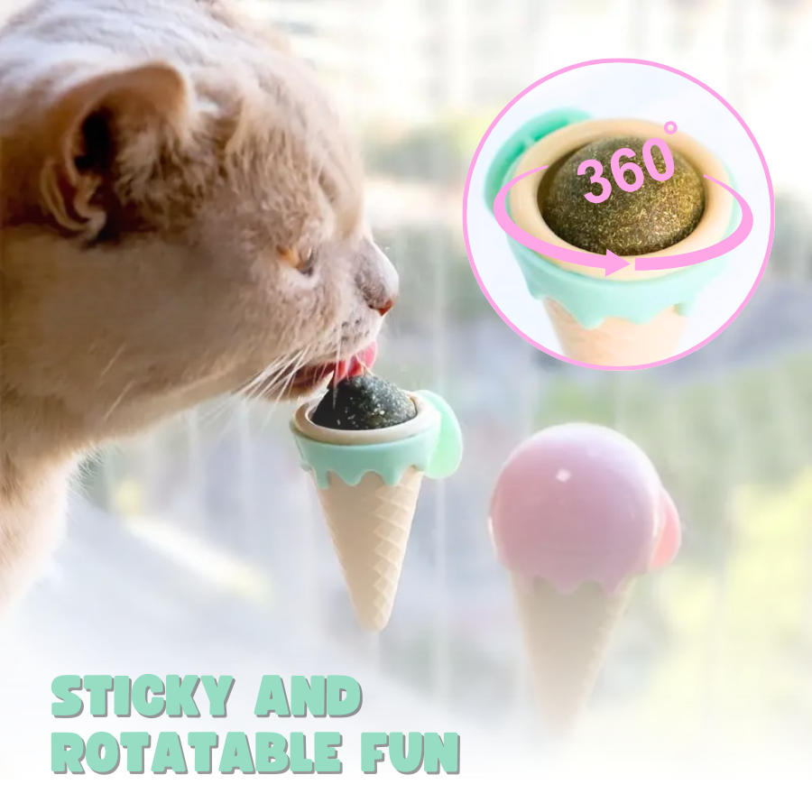 Icecream Catnip Ball Interactive Cat Toys