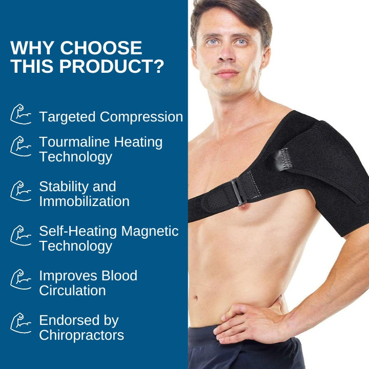 Fivfivgo™ ShoulderHeal Attelle de Compression Chauffante en Tourmaline