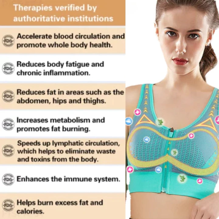 Fivfivgo™ Soutien-gorge de levage à ions négatifs intensifs, tissu technique en maille haute performance