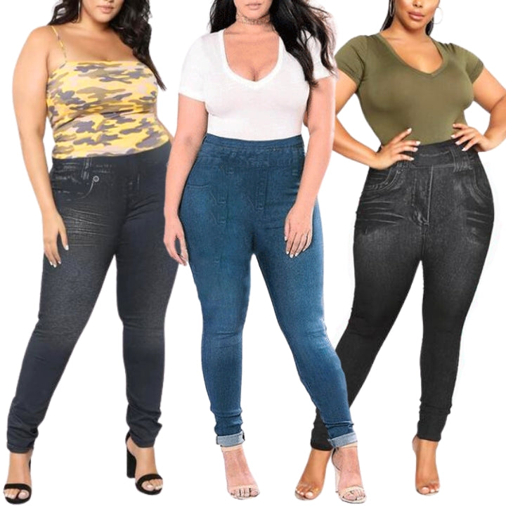 Fivfivgo™ Perfekt sitzende Denim-Leggings