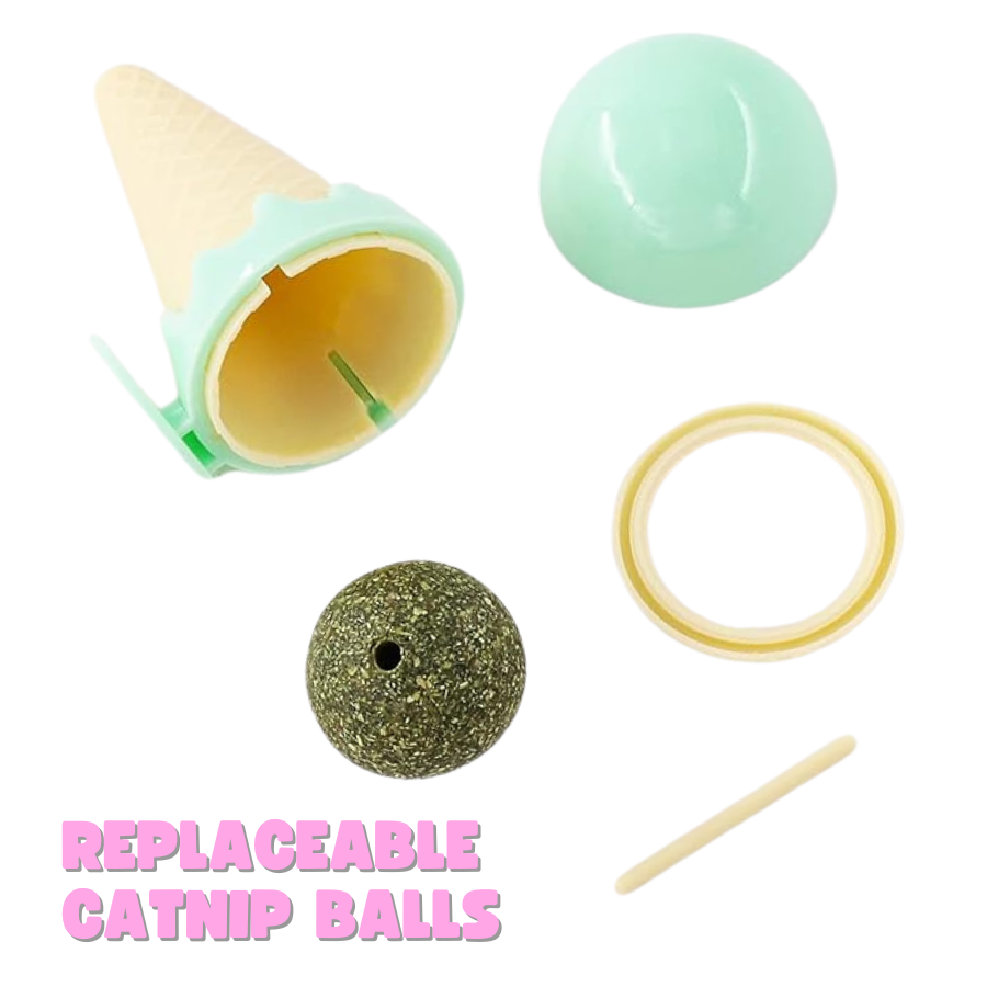 Icecream Catnip Ball Interactive Cat Toys