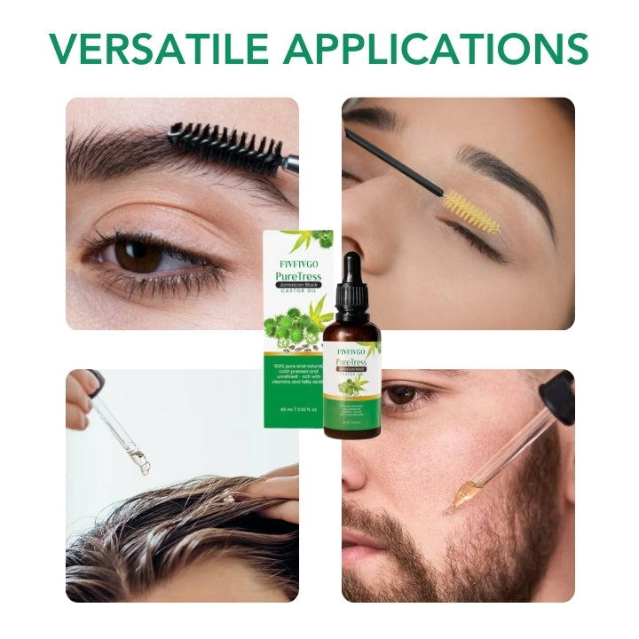 Fivfivgo™ PureTress Huile de Ricin Noire Jamaïcaine