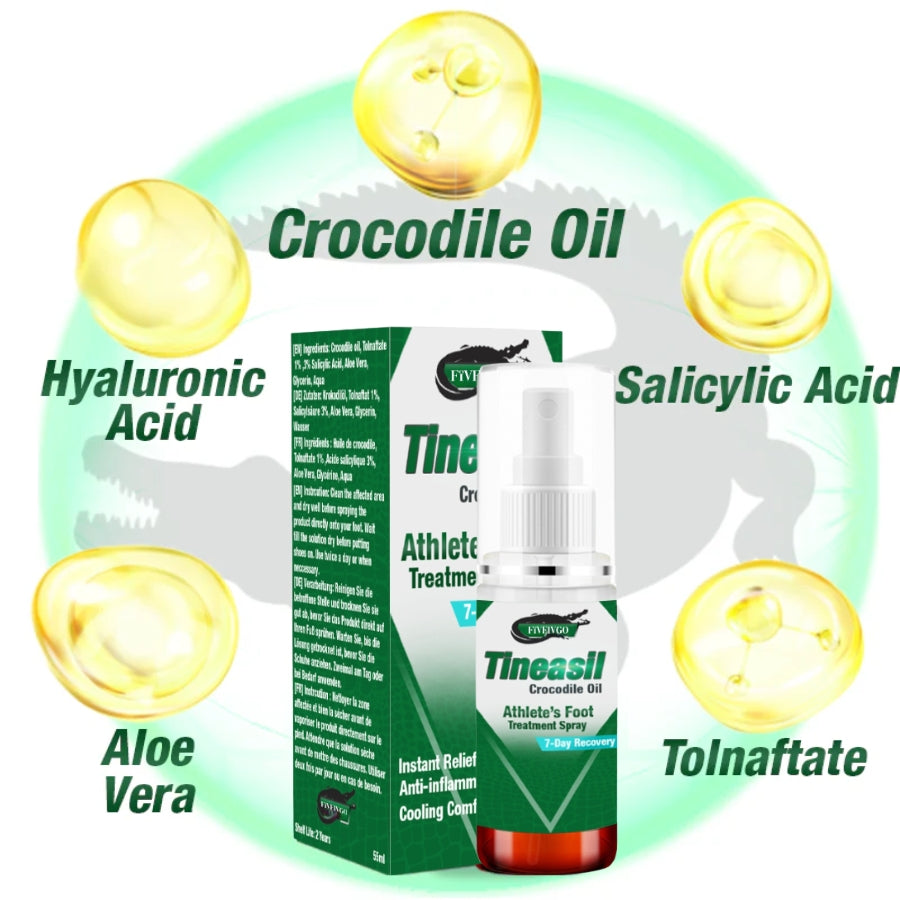 Fivfivgo™ Tineasil Athlete's Foot Crocodile Oil Treatment Spray
