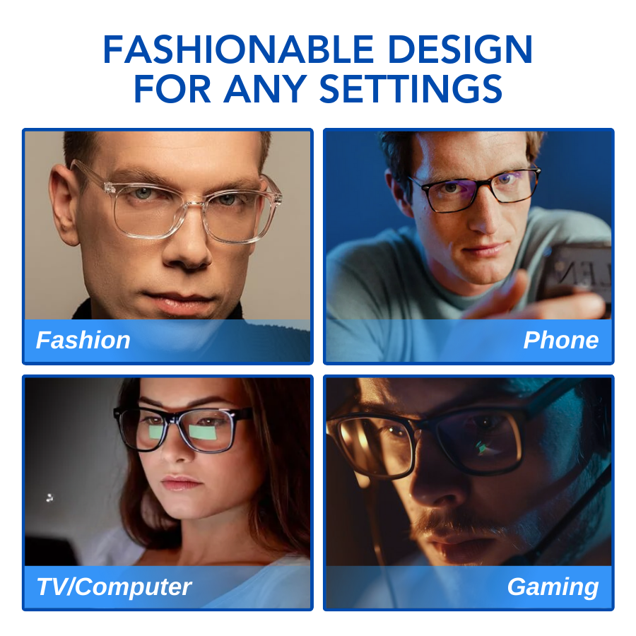 Blue Light Blocking Glasses - for Gaming/TV/Phones/Computer
