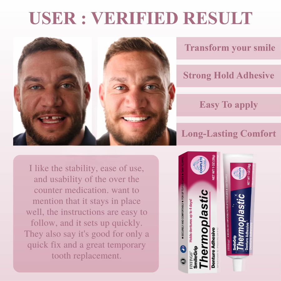 Fivfivgo™ SmileGrip Thermoplastic Denture Adhesive