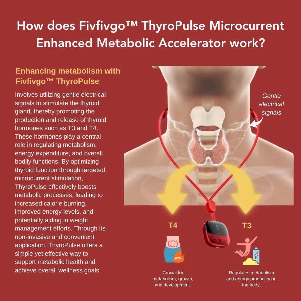 Fivfivgo™ ThyroPulse Microcourant Amélioration du Métabolisme d'accélération