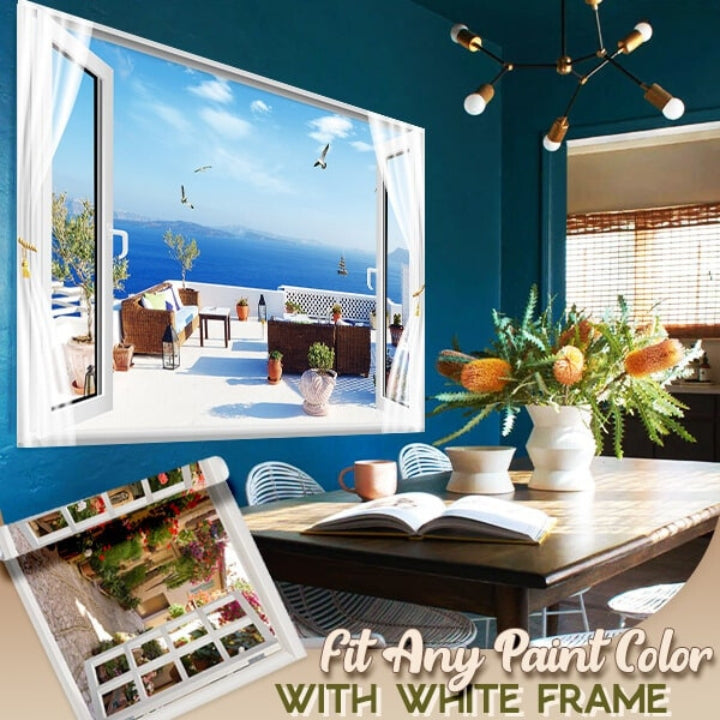 Fivfivgo™ Self-Adhesive 3D Window View Wall Sticker