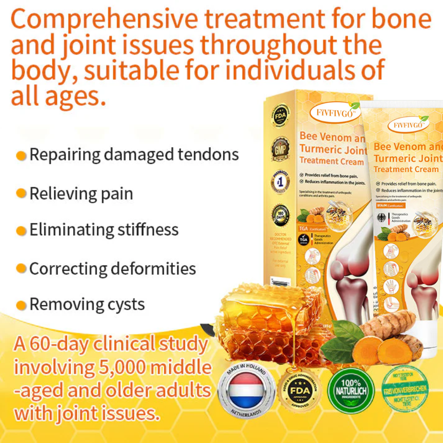 Fivfivgo™ Bee Venom and Turmeric Joint Treatment Cream
