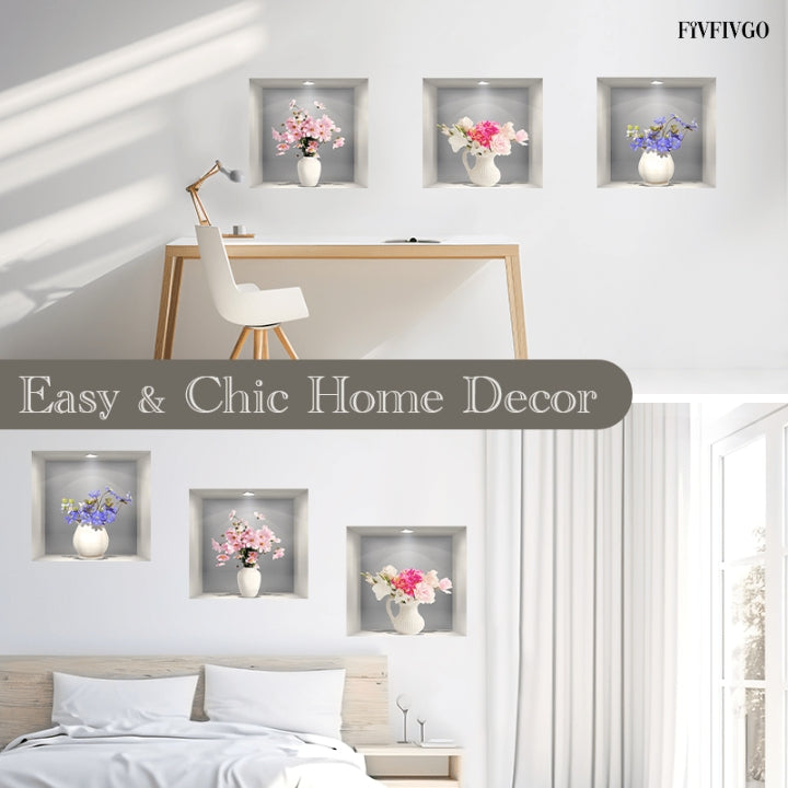 Fivfivgo™ Self-Adhesive 3D Plant Wall Stickers